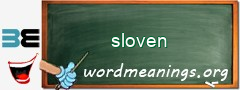 WordMeaning blackboard for sloven